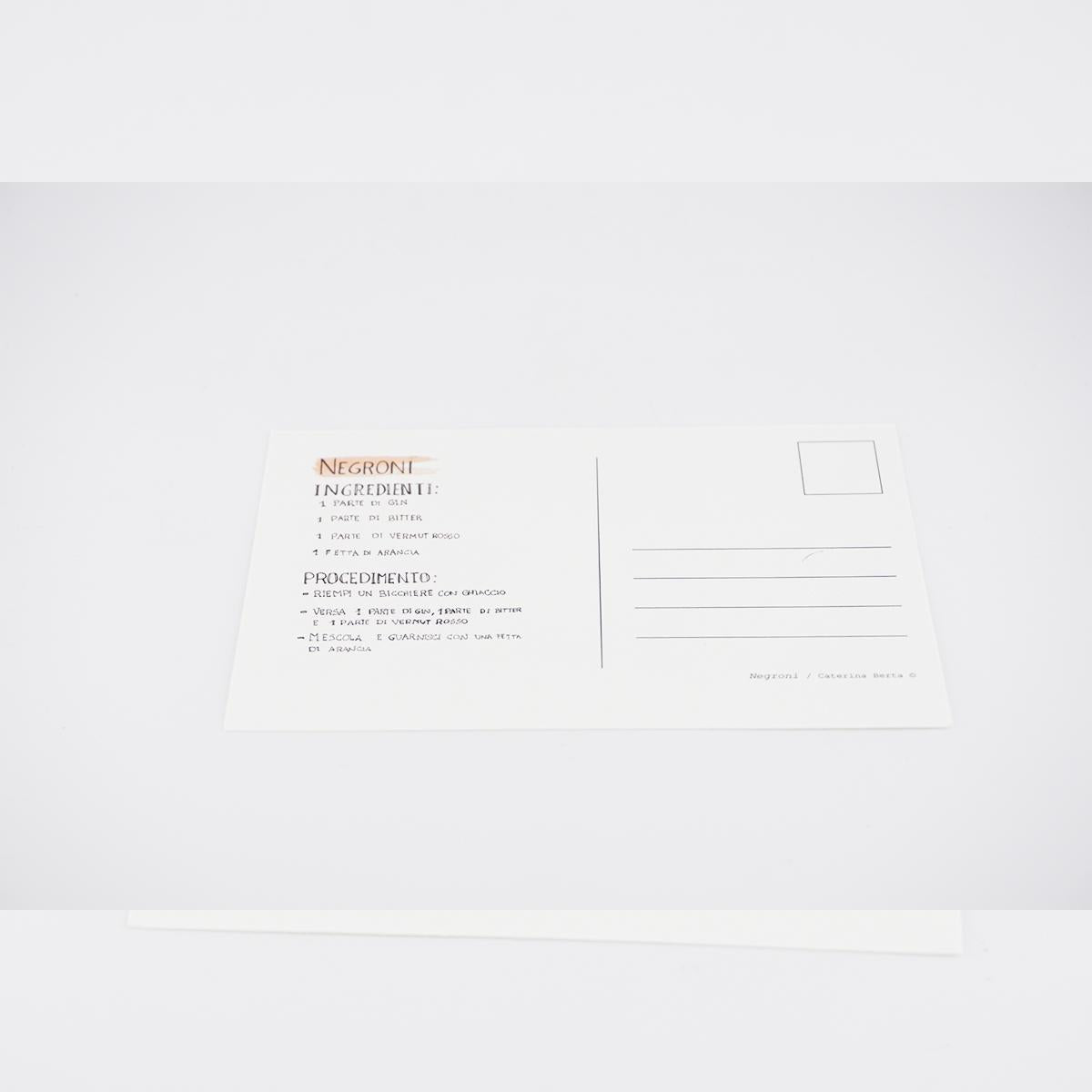 NEGRONI cocktail postcard