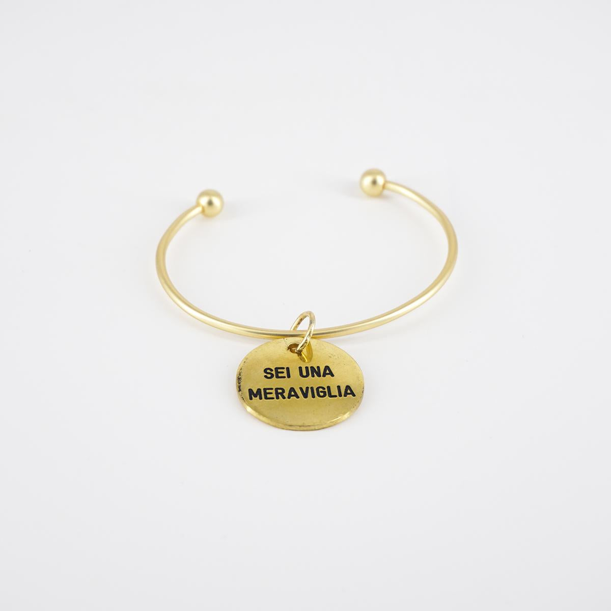 Bracciale medaglietta SEI UNA MERAVIGLIA