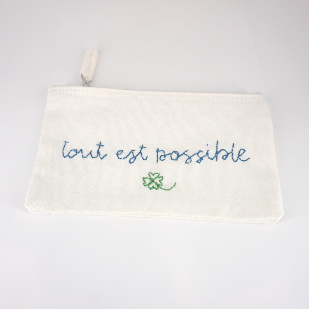 Piattina ricamata TOUT EST POSSIBLE