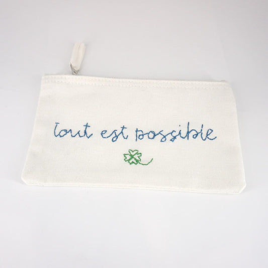 Piattina ricamata TOUT EST POSSIBLE