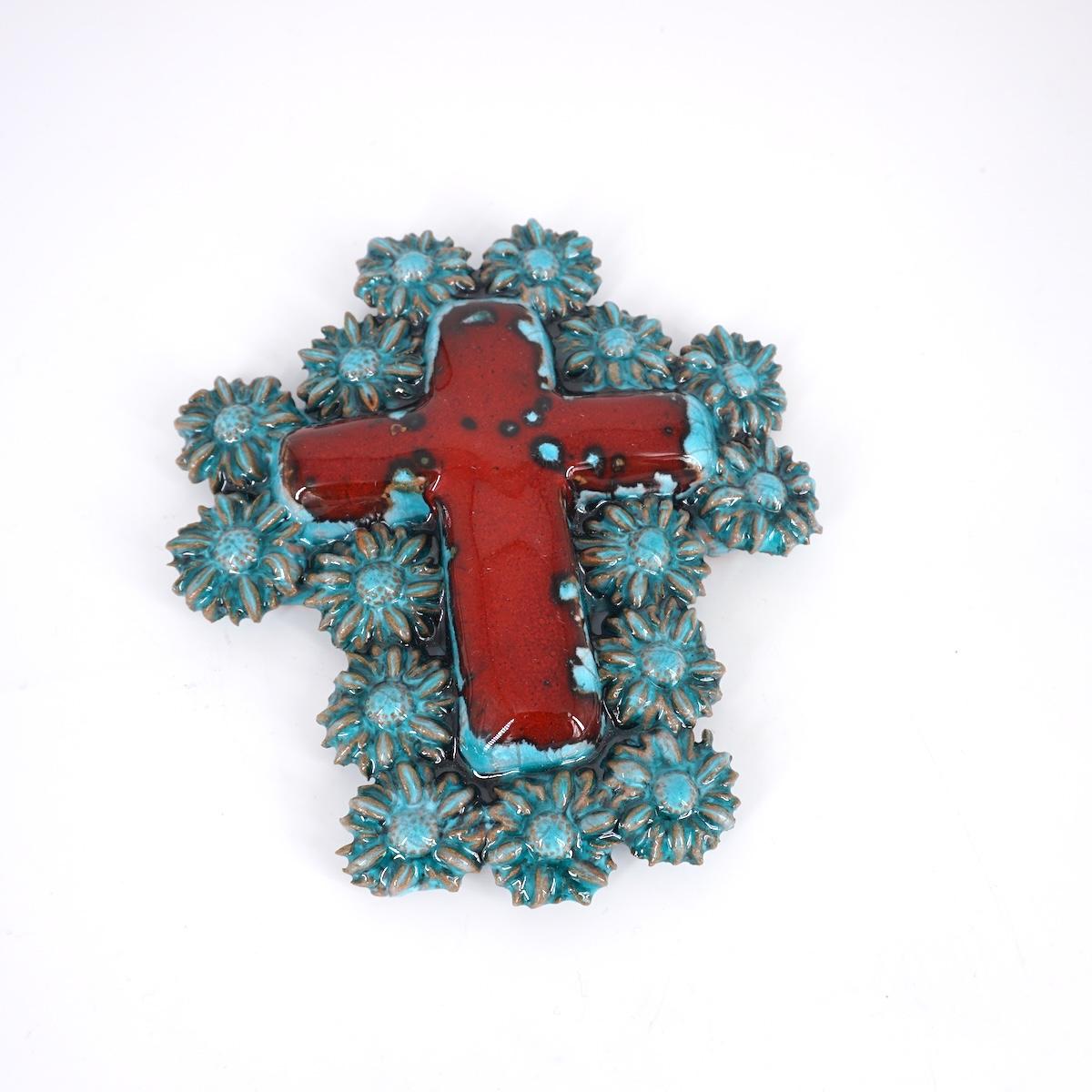 Croce MARGHERITE ROSSO/VERDE
