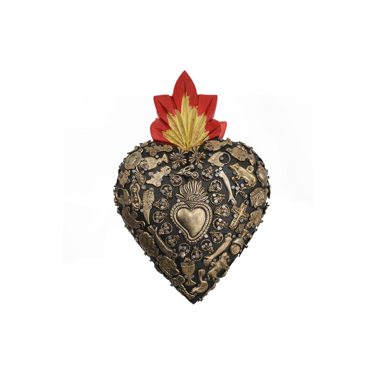 ARTE FASHION MEXICO CUORE LEGNO NERO MEDIUM