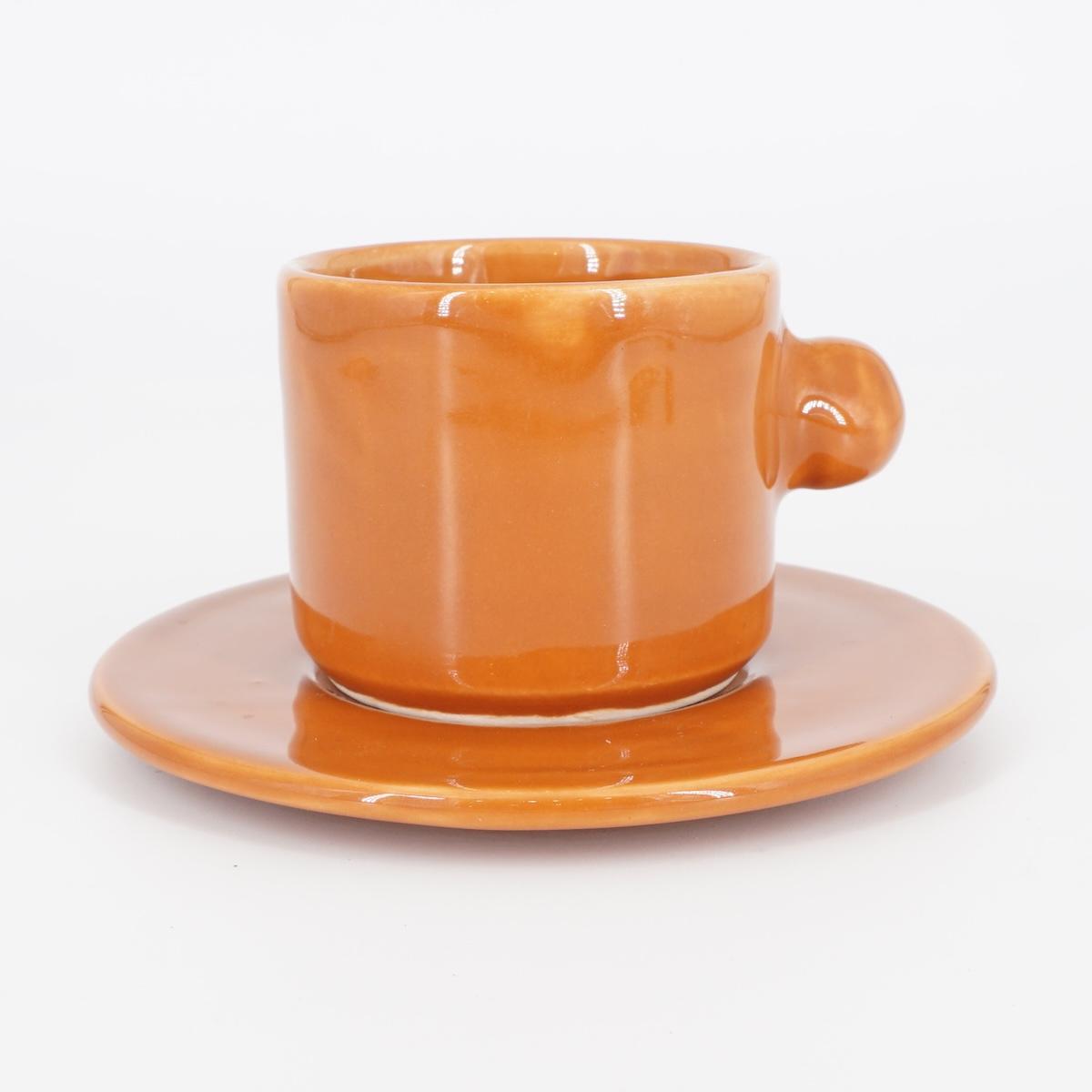 TAZZINA CAFFè CON PIATTINO TUPPO RUGGINE TAZZINA CAFFÈ TUPPO RUGGINE NICOLE