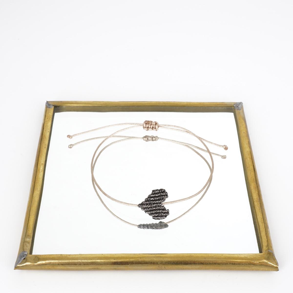 Braccialetto CUORE MINI antracite BRACCIALETTO MINI CUOREANTRACITE NOMADEA