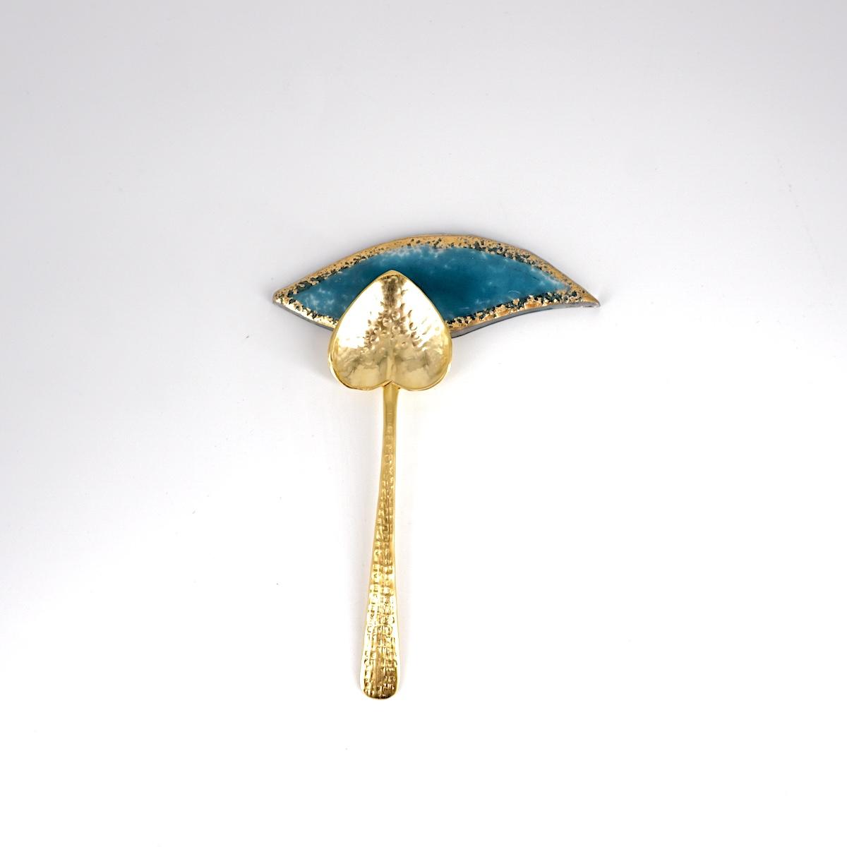 Poggiaposate FOGLIOLINA ottanio