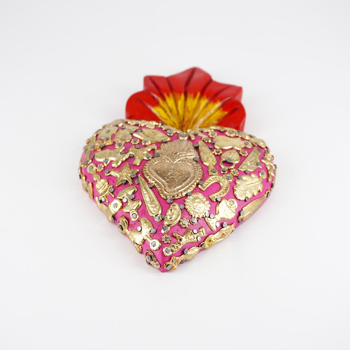 ARTE FASHION MEXICO CUORE LEGNOLARGE ROSA