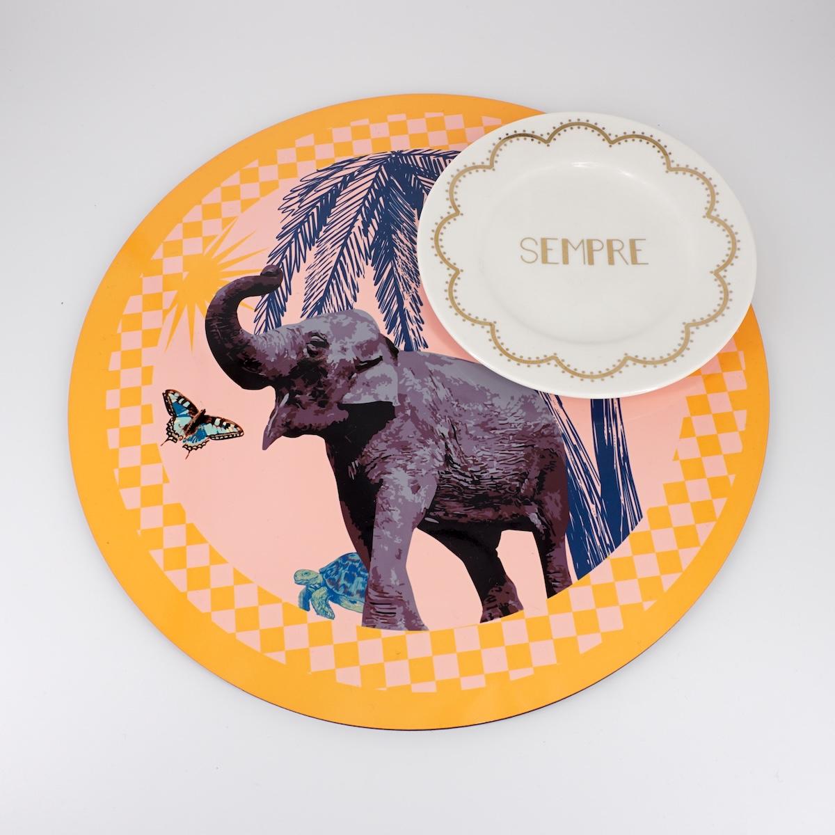 SOTTOPIATTO TONDO ELEFANTE