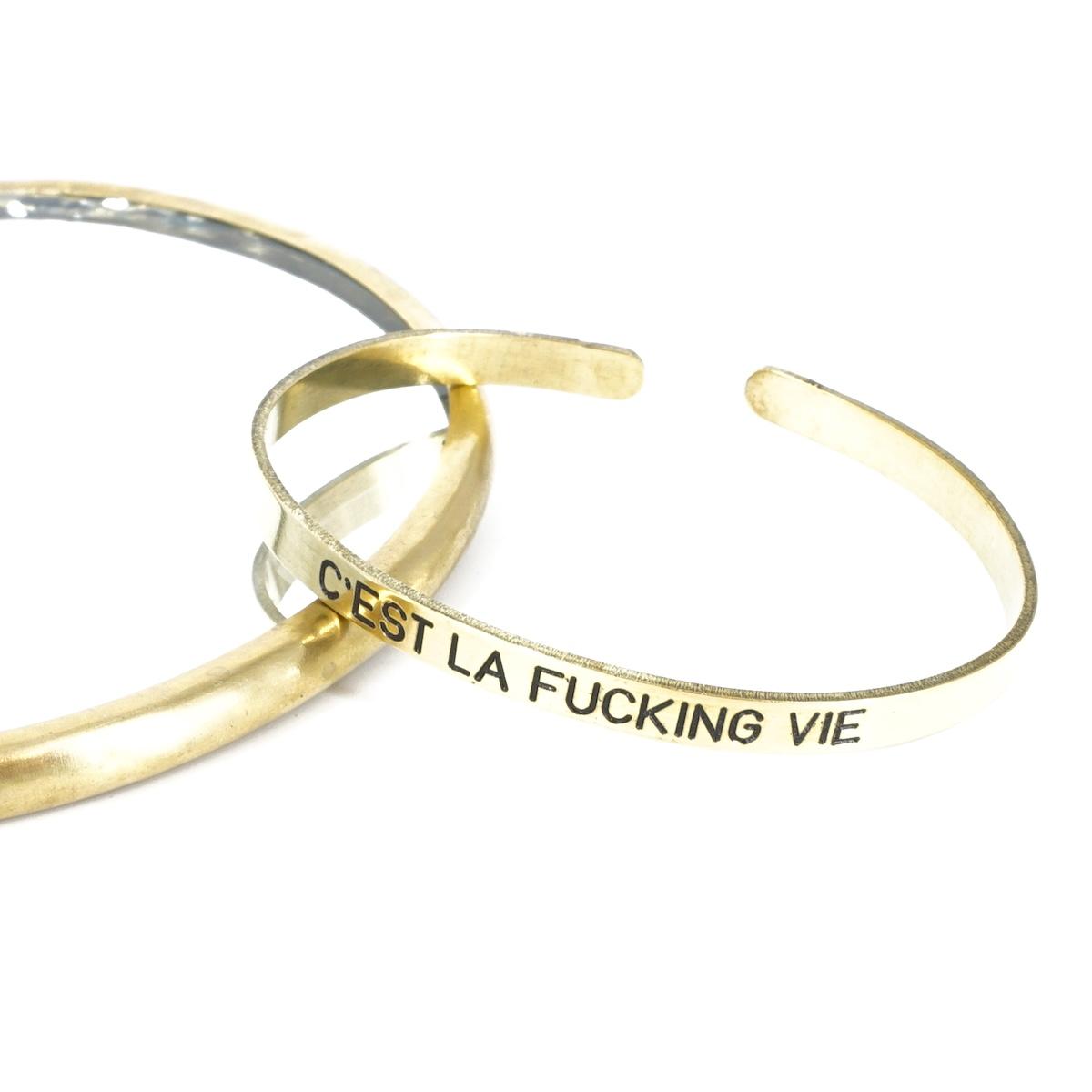 Bracciale fascia super sottile C'EST LA FUCKING VIE BRACCIALE SUPER SOTTILE CEST LA FUCKING VIE BERC SOPHIE