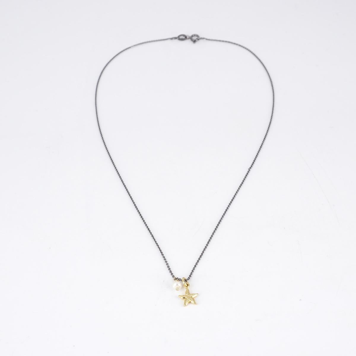 Collana catenina argento stella marina