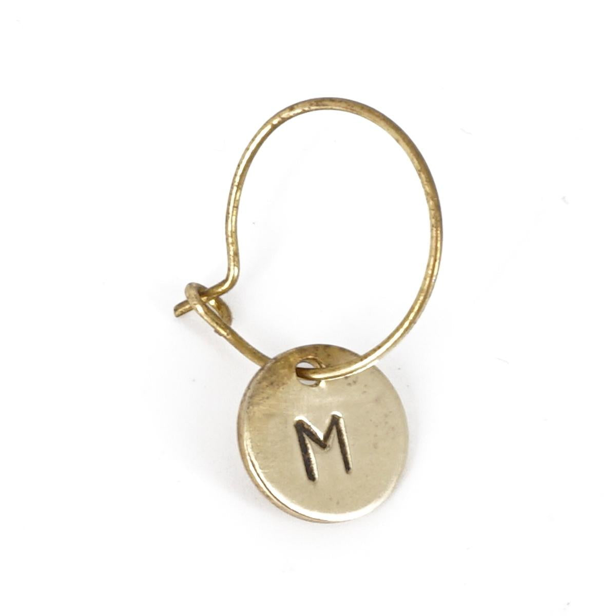 orecchino lettera m ORECCHINO LETTERA M  Loti