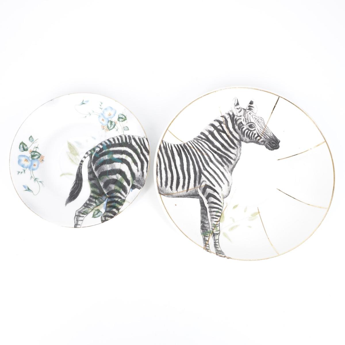 Coppia piatti tè+caffè ZEBRA COPPIA PIATTI TÈ+CAFFÈ ZEBRA BOLDISH