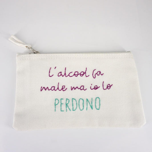 Piattina ricamata L'ALCOL FA MALE PIATTINA LALCOL FA MALE TERESA