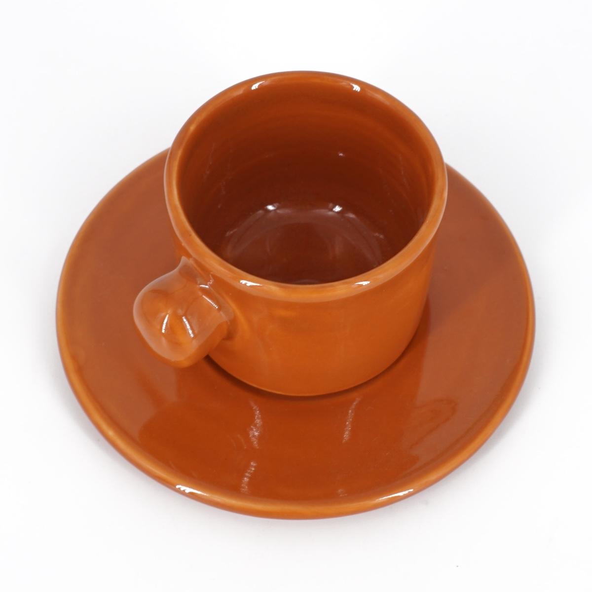 TAZZINA CAFFè CON PIATTINO TUPPO RUGGINE TAZZINA CAFFÈ TUPPO RUGGINE NICOLE