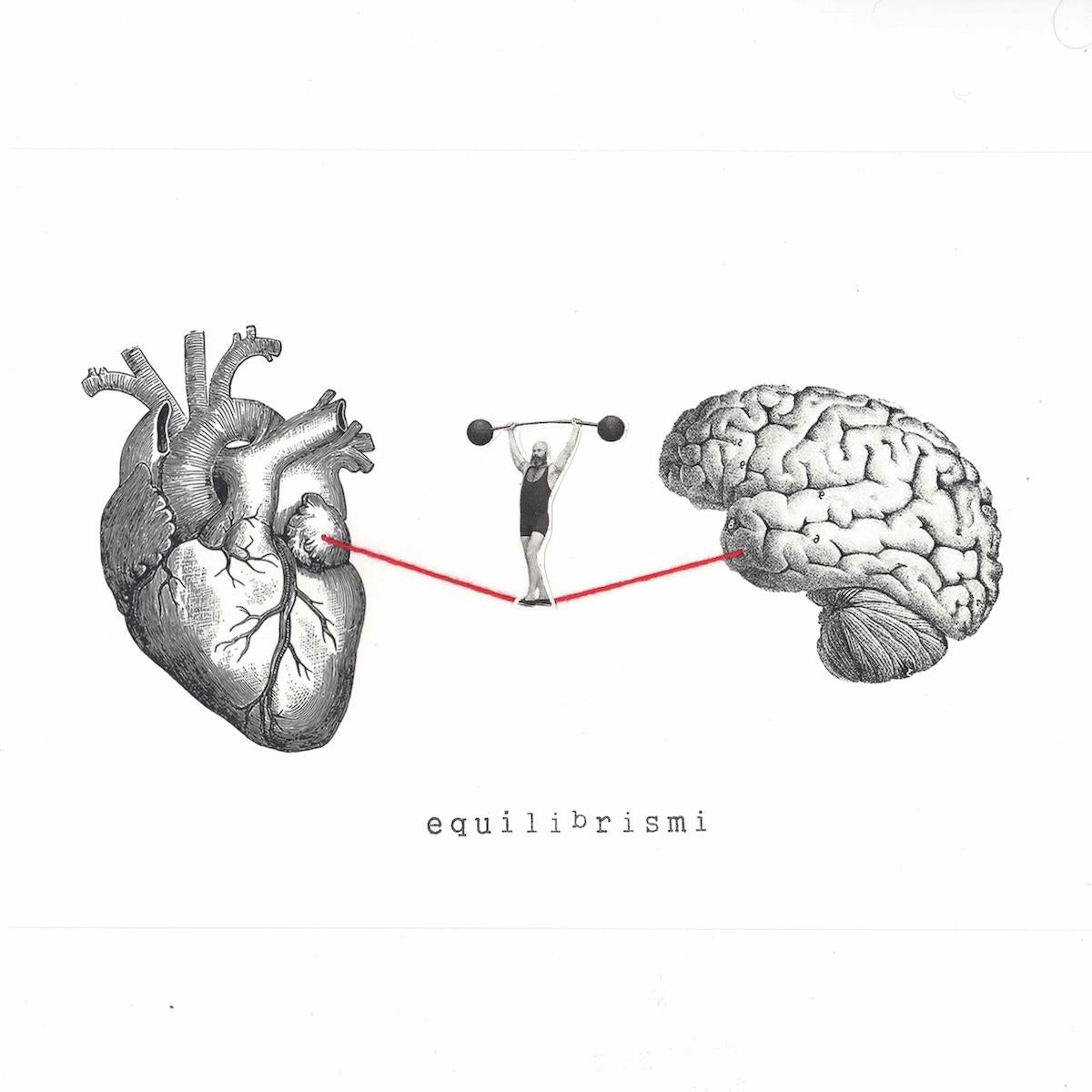 Stampa equilibrismi fra cuore e cervello BILANCIERE bianco