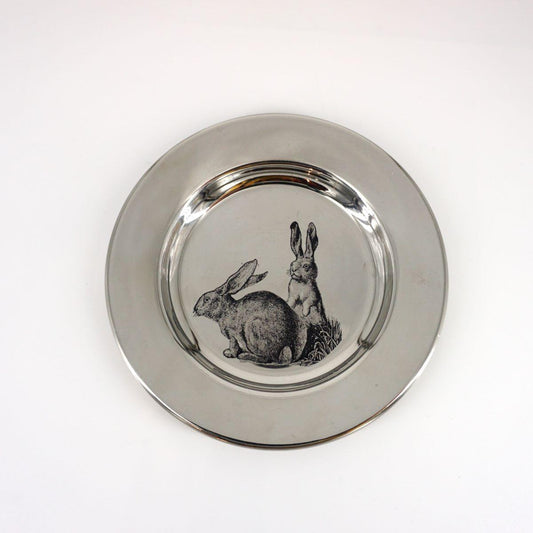 Piattino vintage CONIGLI TONDO LISCIO LUCIDO