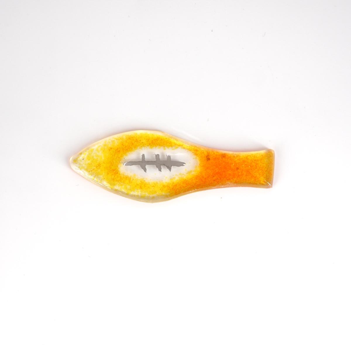 Poggiaposate PESCIOLINO giallo zafferano