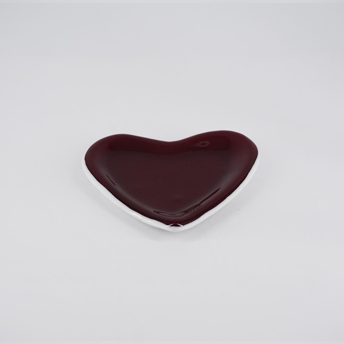 Cuore concavo ROSSO SCURO