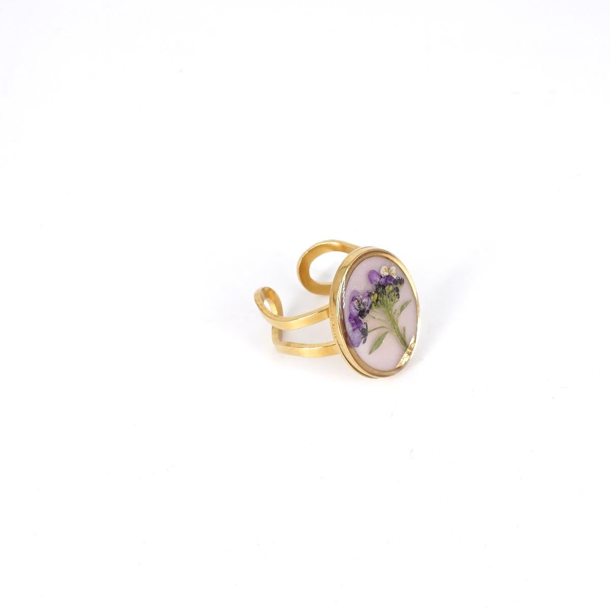 Anello ovale big Rosa pallido