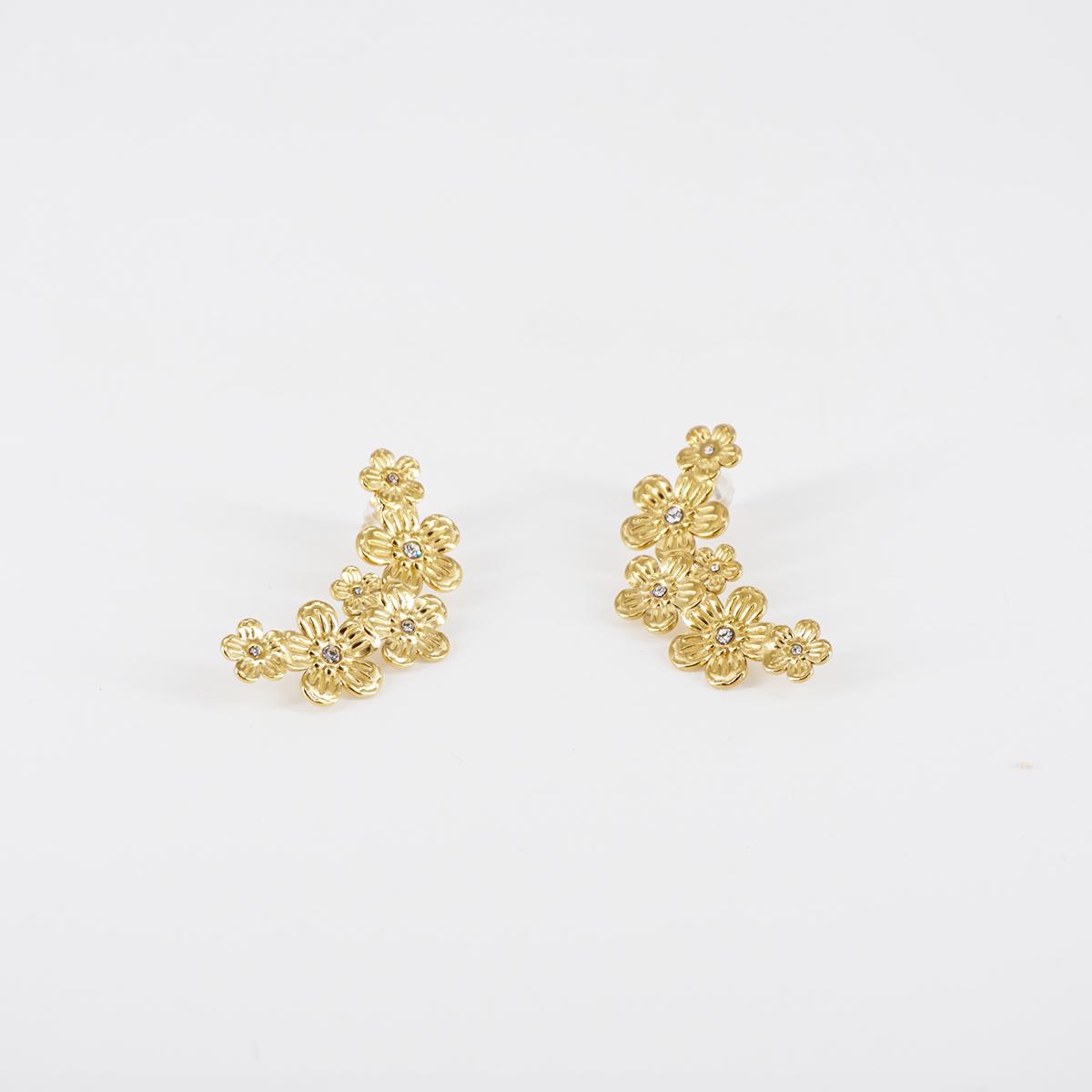 SOPHIE GIOIELLI ORECCHINI FIORI STRASS
