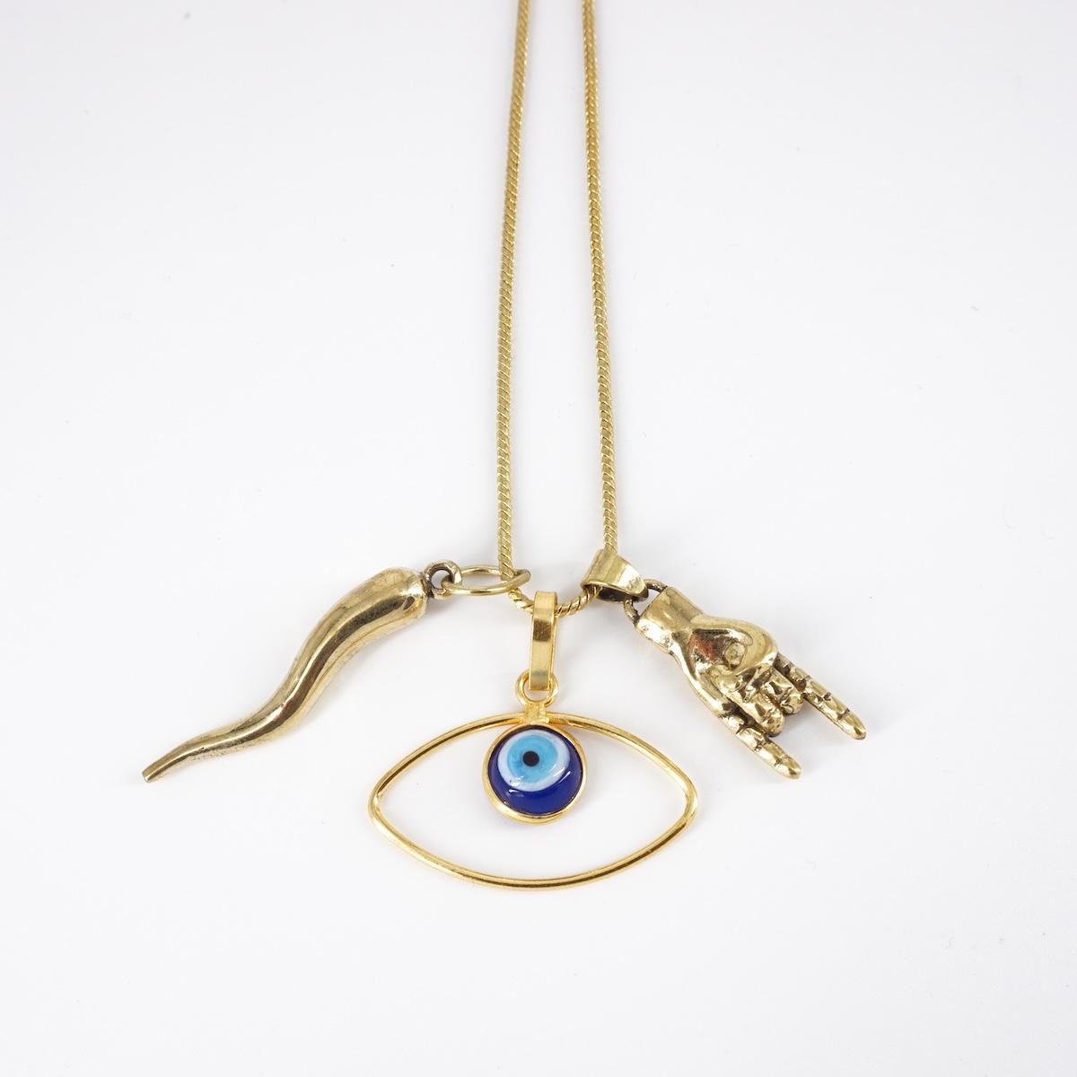 MONDO E COLORI COLLANA LUCKY OCCHIO BLU