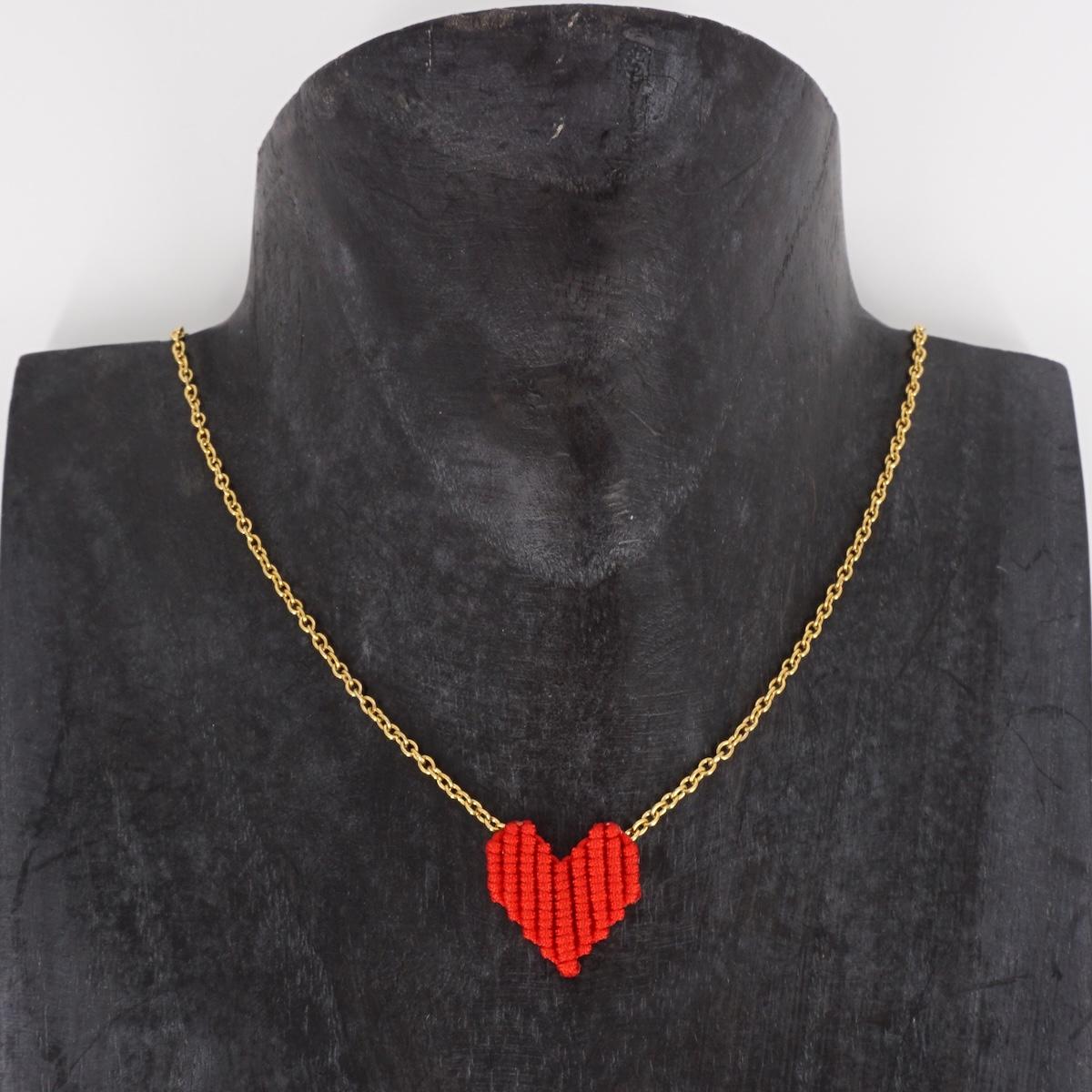 Collana CUORE rosso COLLANA CUORE PIATTO ROSSO NOMADEA