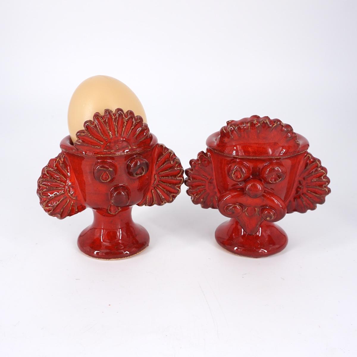 Mori egg cup SUN red