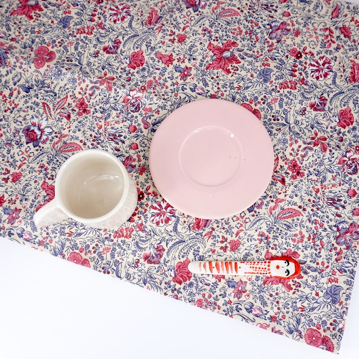 TARA PROVENCE TOVAGLIETTA DECOFLOREALE FUCSIA/BLU