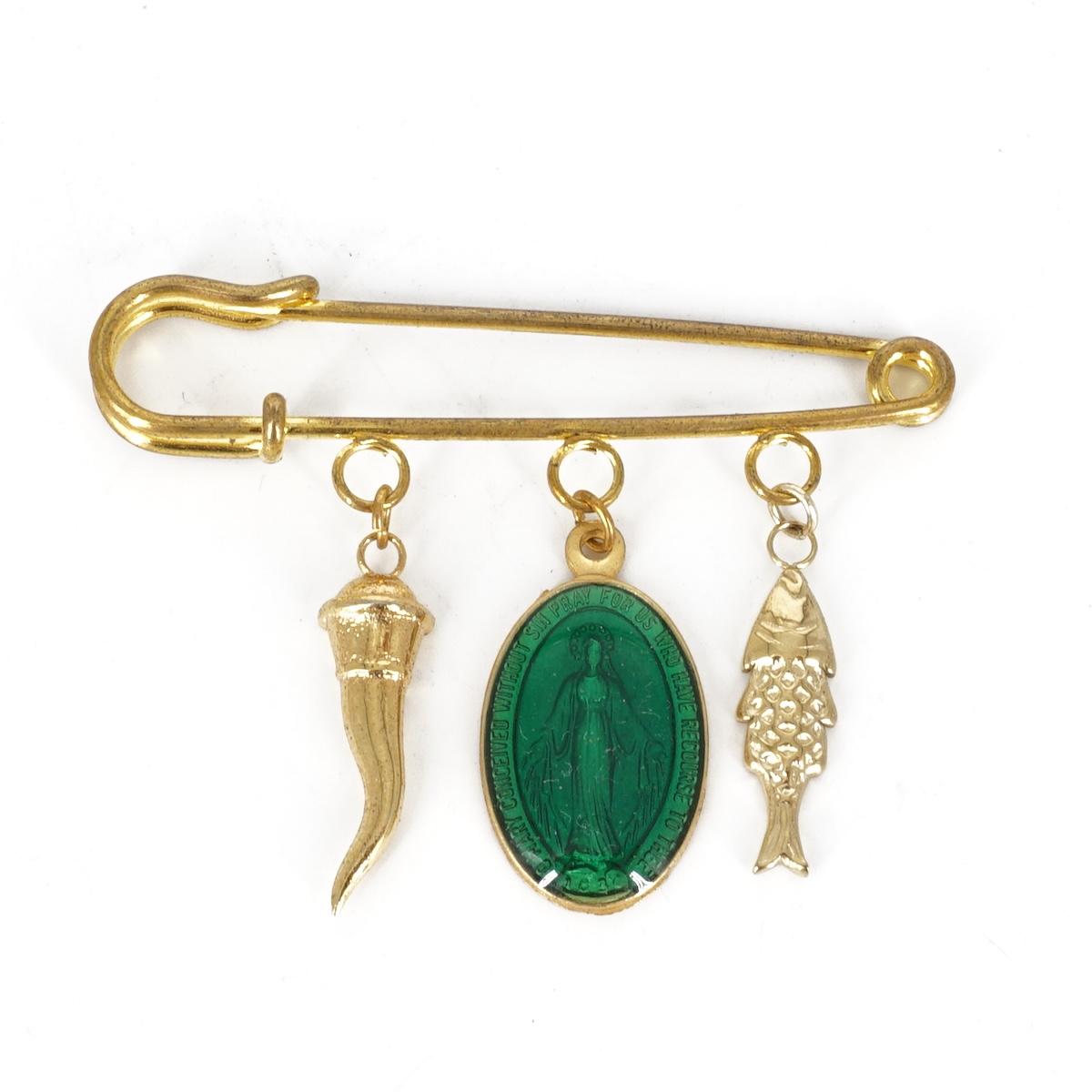 SPILLA CHARMS CON MADONNINA VERDE SPILLA 3 CHARM MADONNINA VERDE SOPHIE GIOIELLI