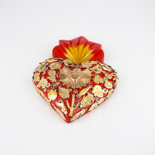 Cuore in legno large ROSSO CUORE LEGNO LARGE ROSSO ARTE FASHION MEXICO