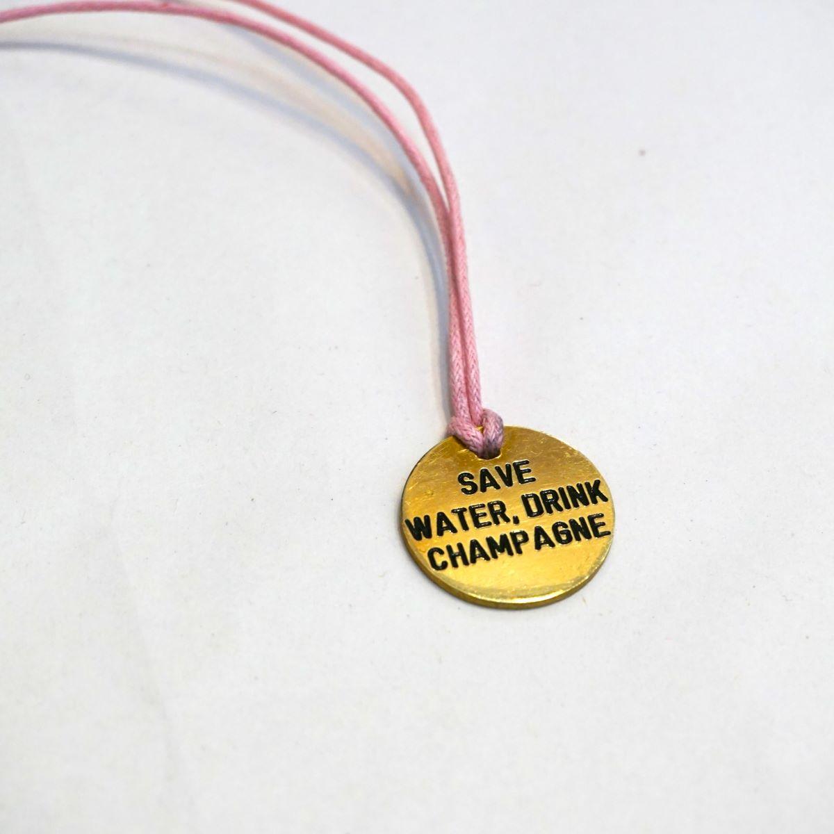 BERC SOPHIE COLLANA MEDAGLIETTASAVE WATER, DRINK CHAMPAGNE