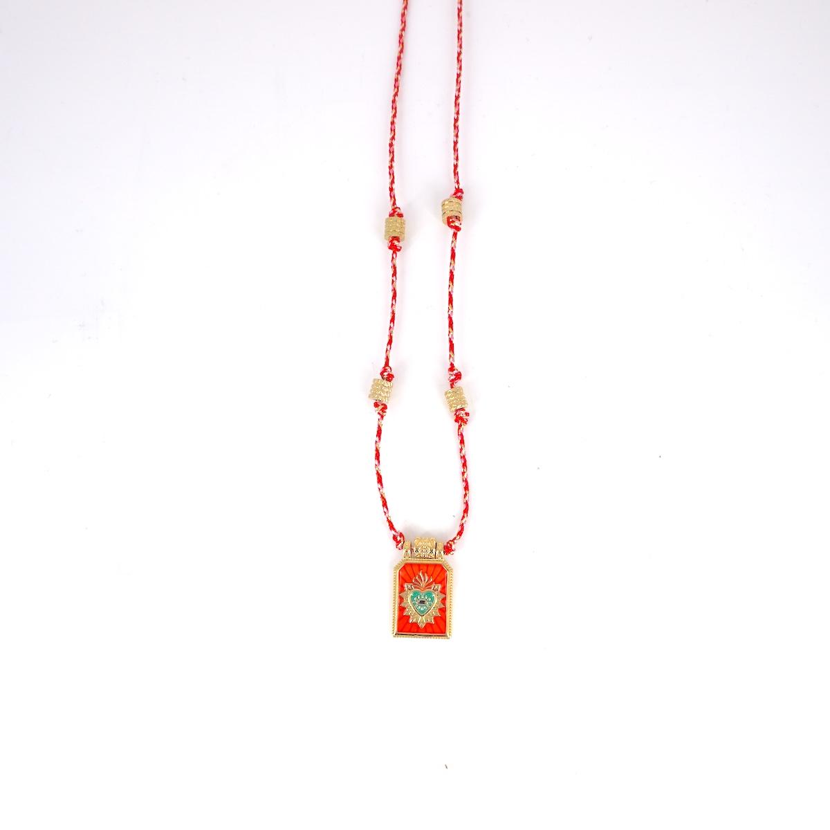 COLLANA CORDINO EX VOTO ROSSO