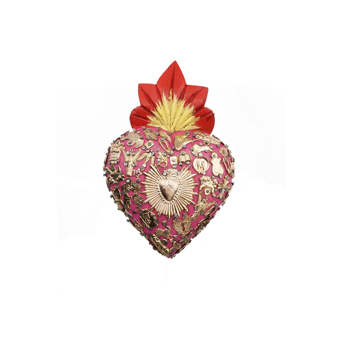 ARTE FASHION MEXICO CUORE LEGNO ROSA MEDIUM