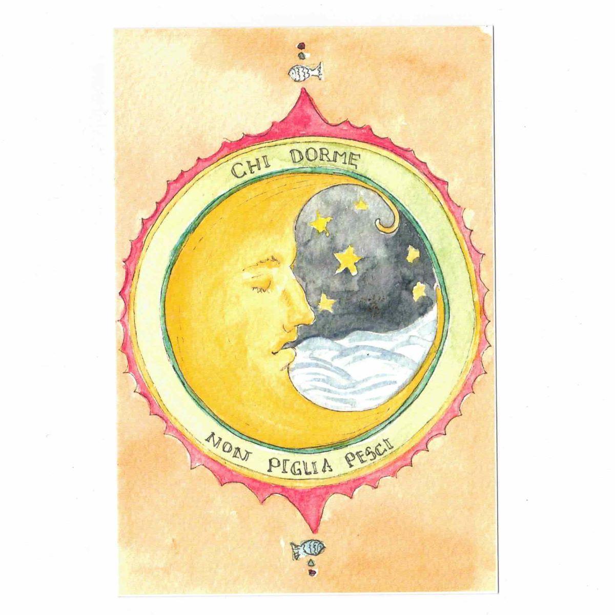 CATERINA BERTA CARTOLINA DETTICHI DORME