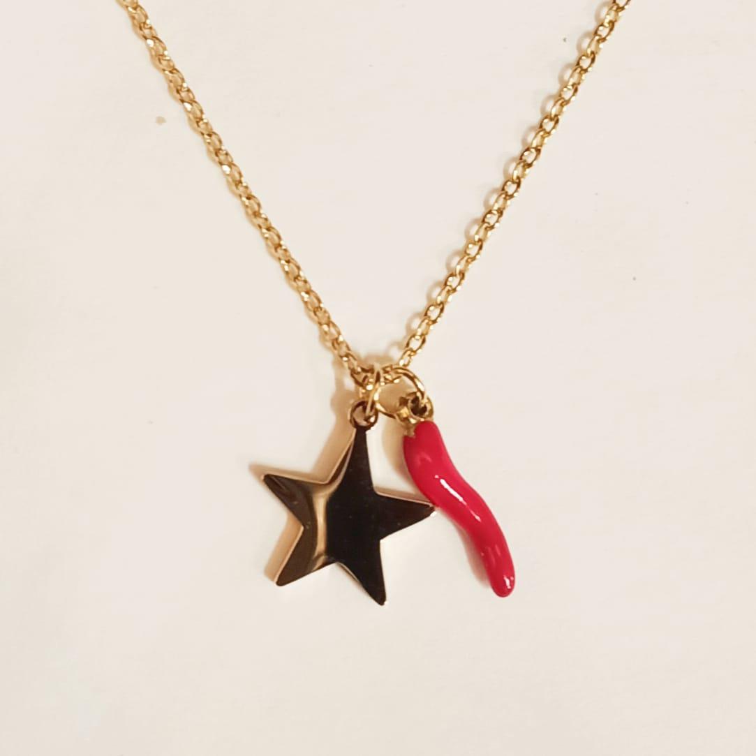 Collana cornetto con stella