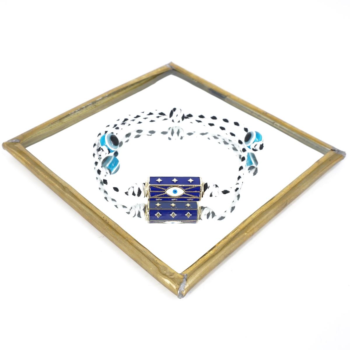 BRACCIALE CORDINO SCRIGNO OCCHIO BLU BRACCIALE CORDINO SCRIGNO OCCHIO BLU SOPHIE GIOIELLI