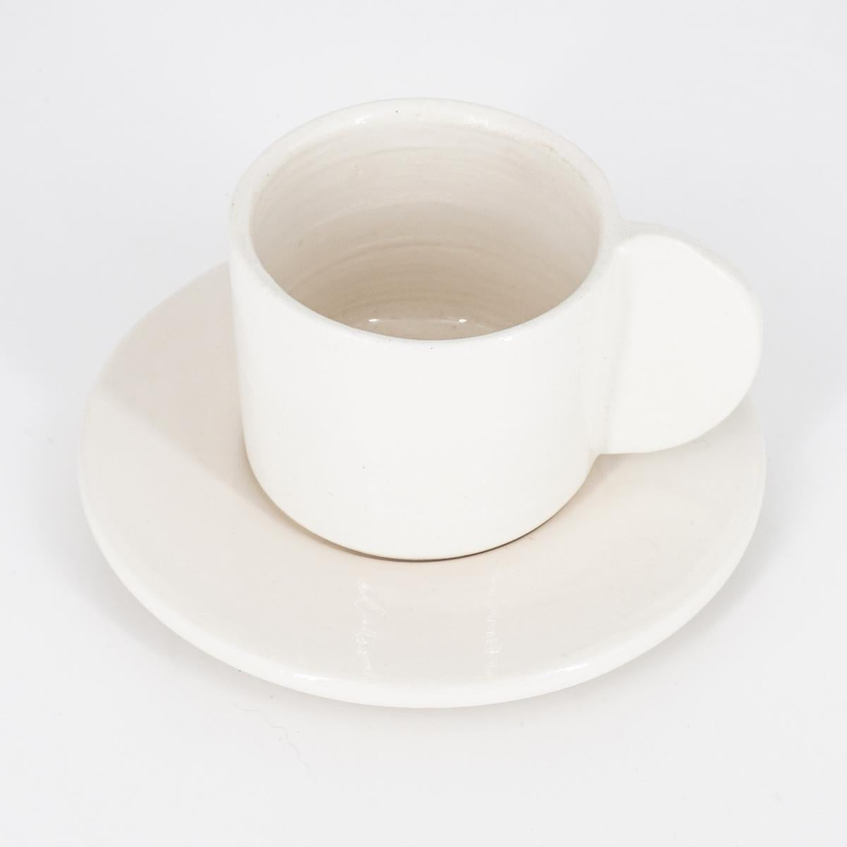 TAZZINA CAFFè CON PIATTINO BIANCA TAZZINA CAFFÈ TINTA UNITA BIANCA NICOLE