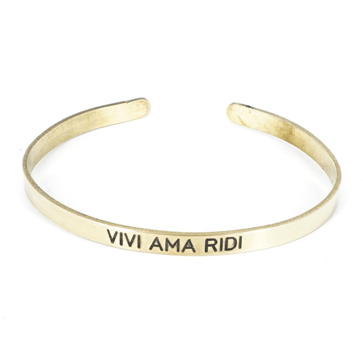 Bracciale fascia super sottile VIVI AMA RIDI BRACCIALE SUPER SOTTILE VIVI AMA RIDI BERC SOPHIE