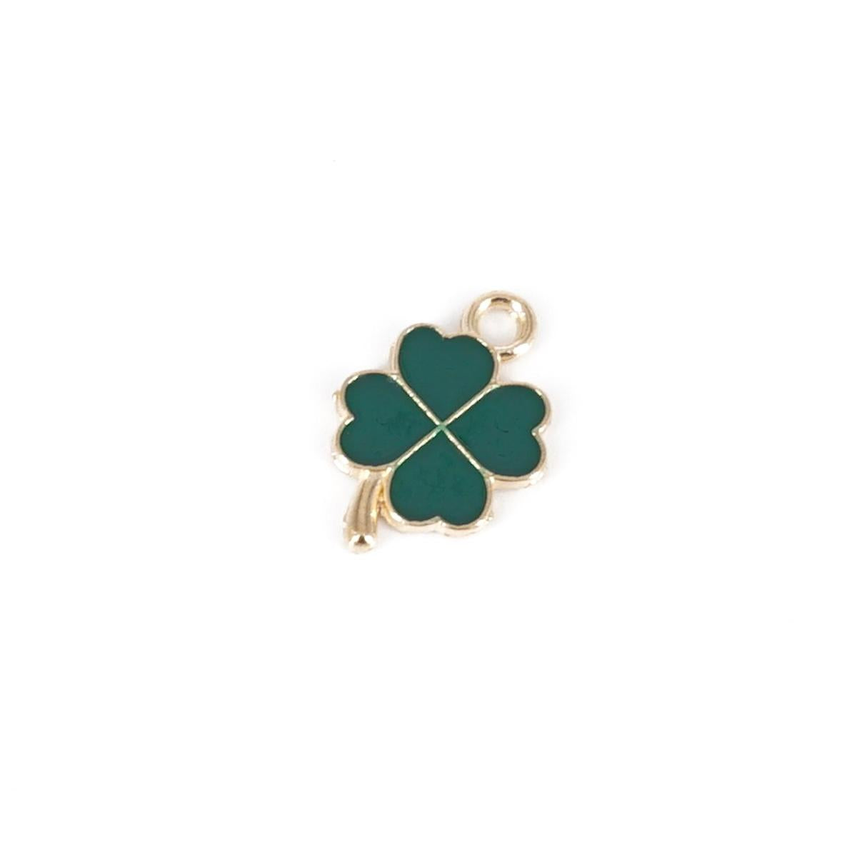 CHARM QUADRIFOGLIO VERDE E ORO SOPHIE GIOIELLI