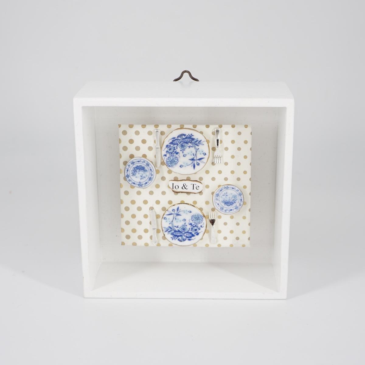 CORNICE IO E TE PER DUE IN BLU SMALL