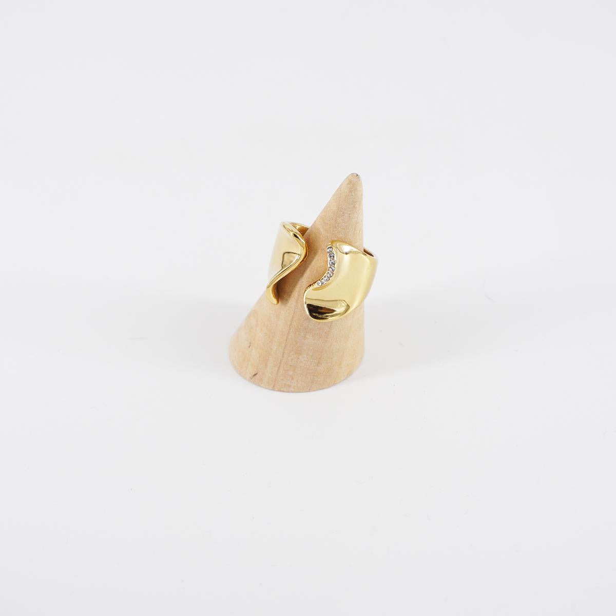 Anello ONDA STRASS APERTO