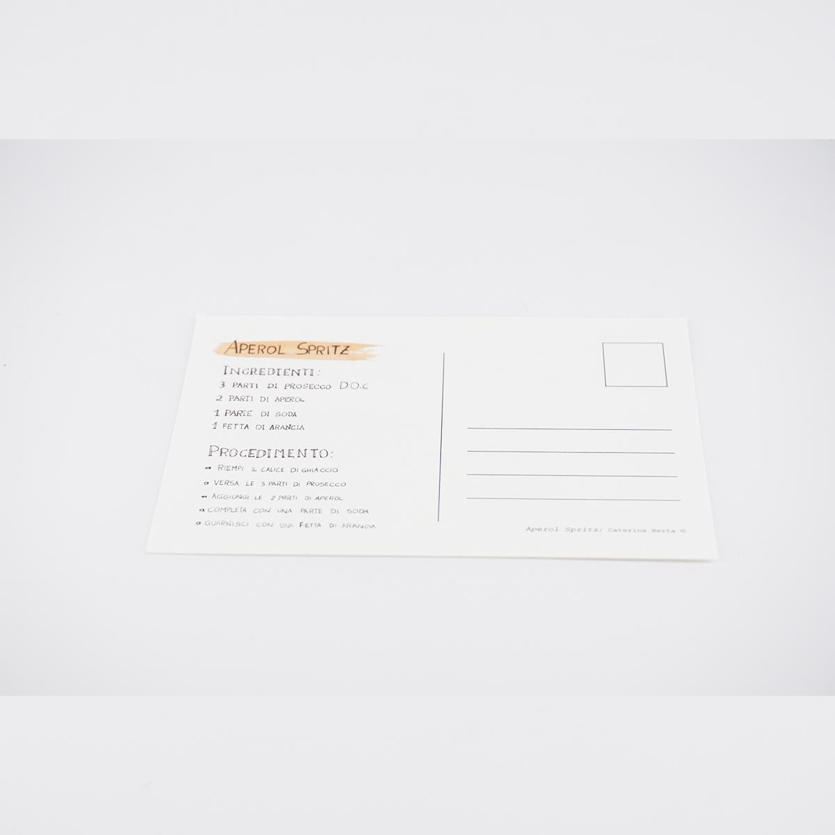APEROL SPRITZ cocktail postcard