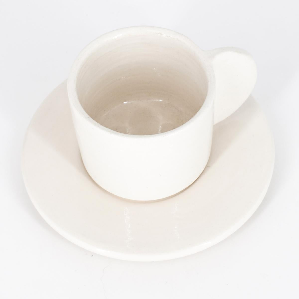TAZZINA CAFFè CON PIATTINO BIANCA TAZZINA CAFFÈ TINTA UNITA BIANCA NICOLE