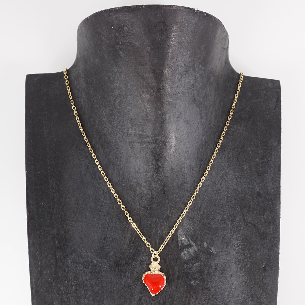 COLLANA CATENINA EX VOTO ROSSO