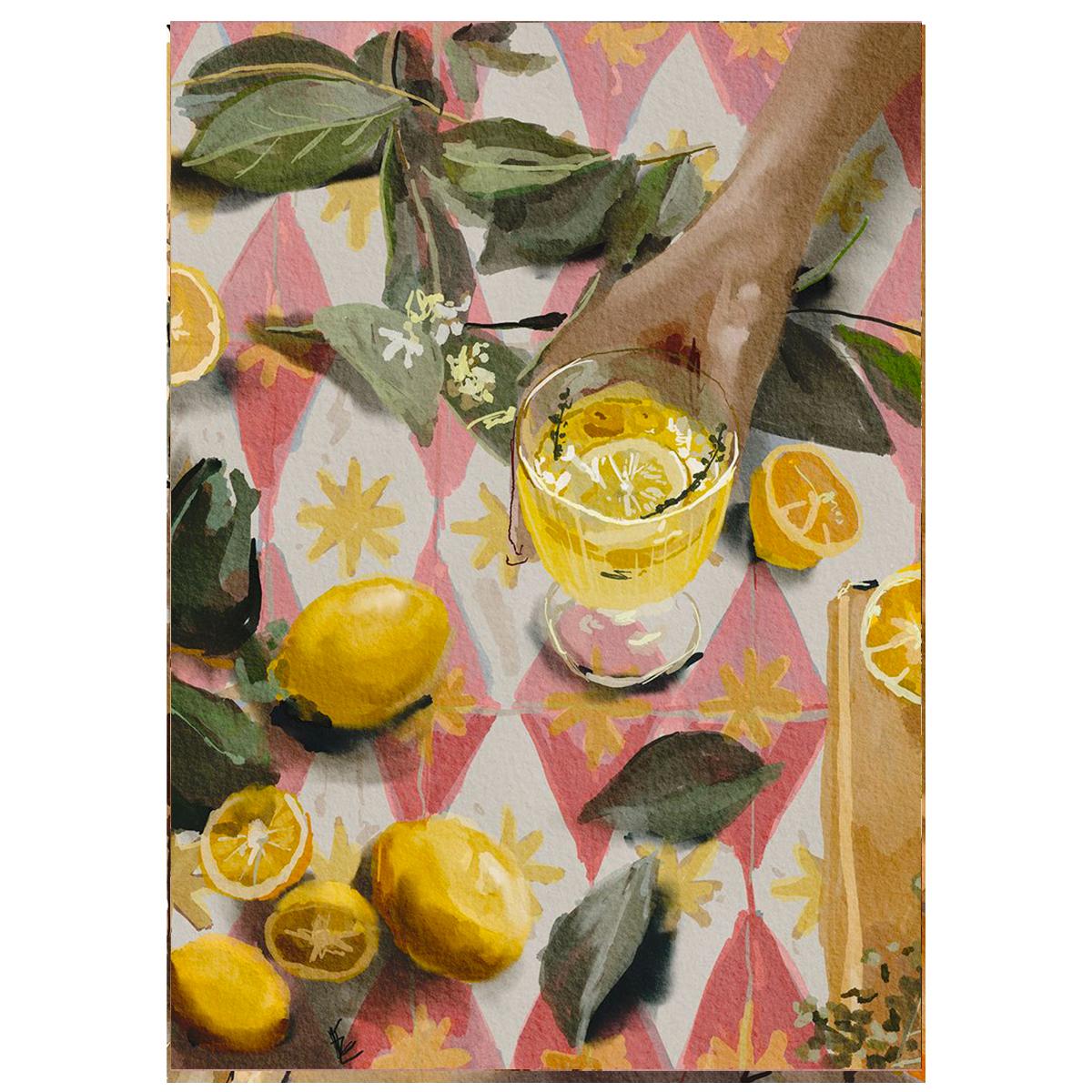 EKATERINA ZAGORSKA STAMPA DIGITALE 30X42PINK LEMON COCKTAILS