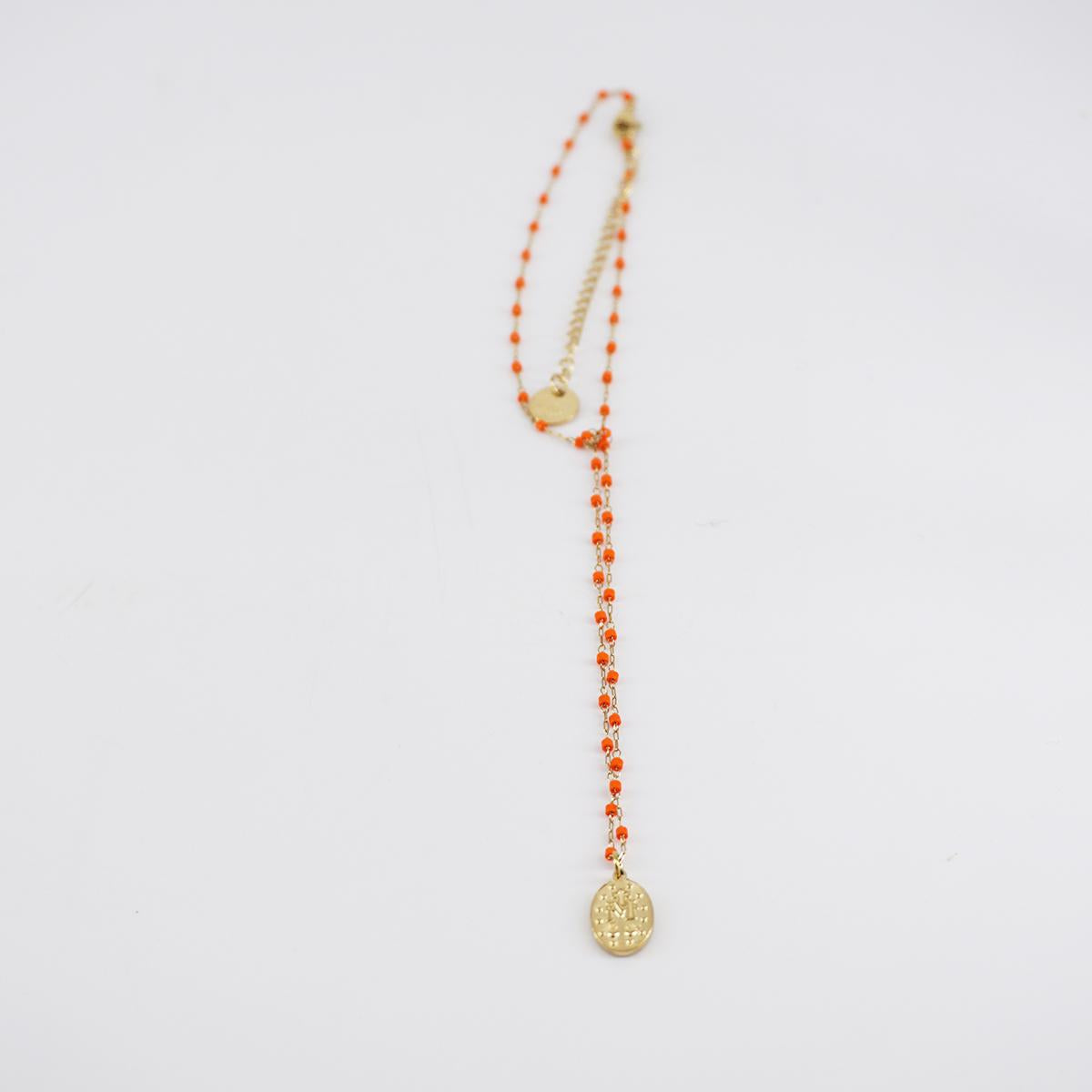 NUSA DUA COLLANA MADONNINA ARANCIO