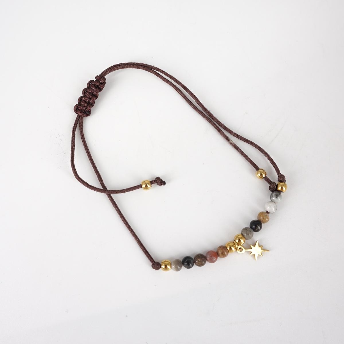 NUSA DUA BRACCIALE PIETRE NATURALI+ROSA DEI VENTI