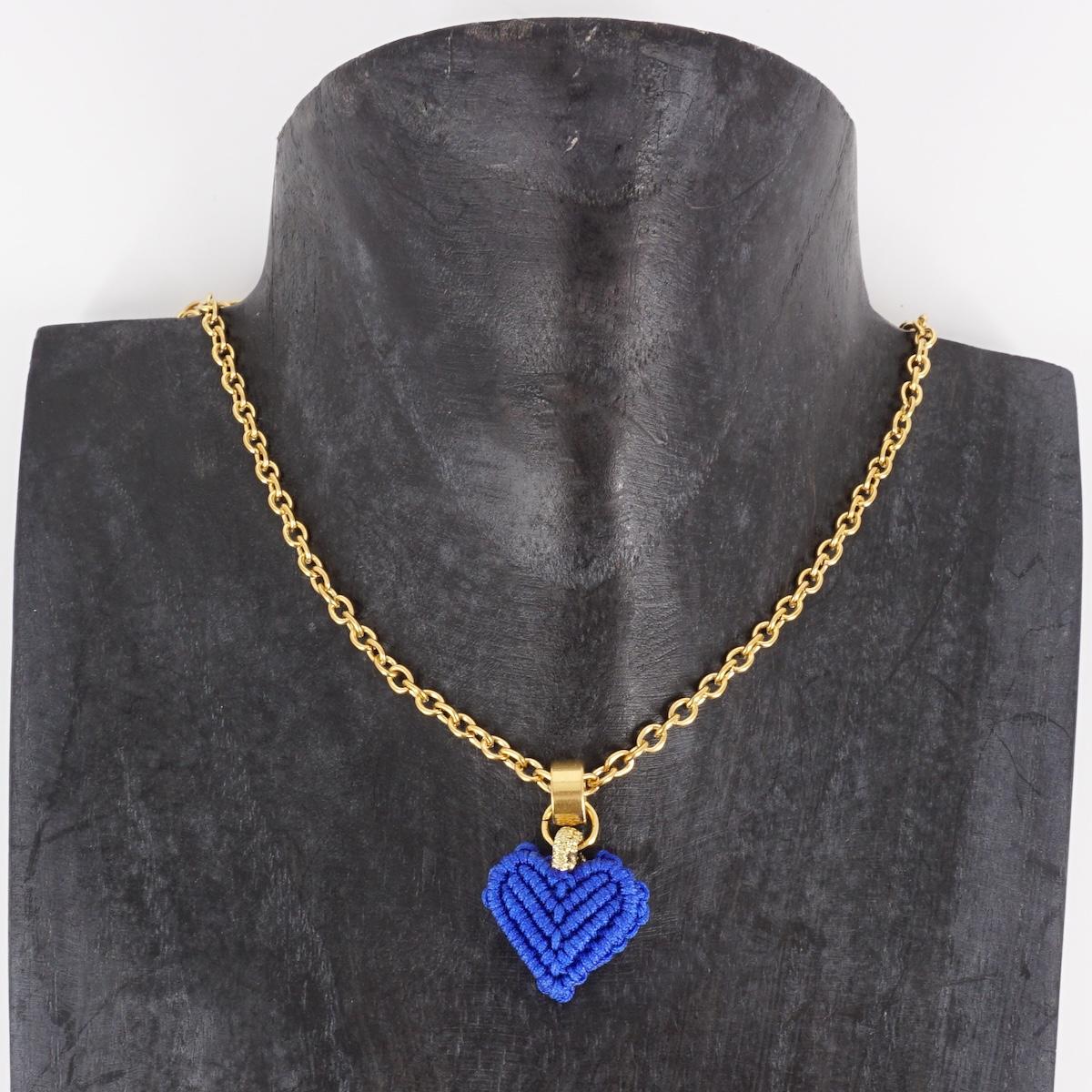 Collana CUORE 3D blu