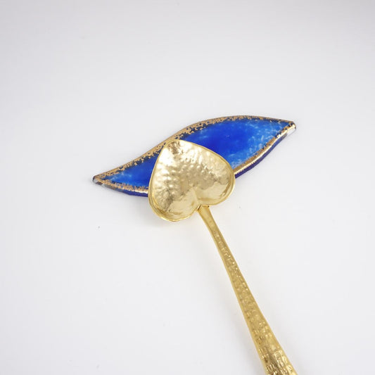 Poggiaposate FOGLIOLINA blu oltremare