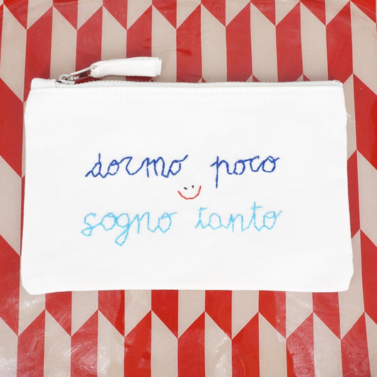 Piattina ricamata DORMO POCO.. PIATTINA DORMO POCO.. TERESA