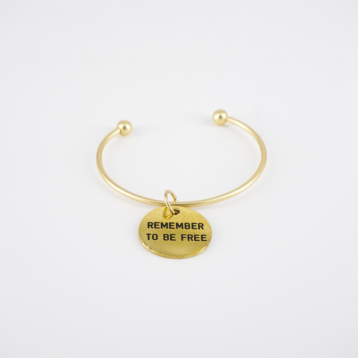 Bracciale medaglietta REMEMBER TO BE FREE